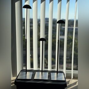 Modern Black Metal Candle Holders